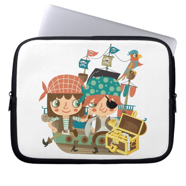 Pirater med skatten laptop sleeve (Framsidan)