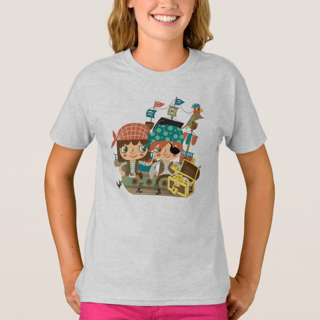 Pirater med skatten t-shirt (Framsida)