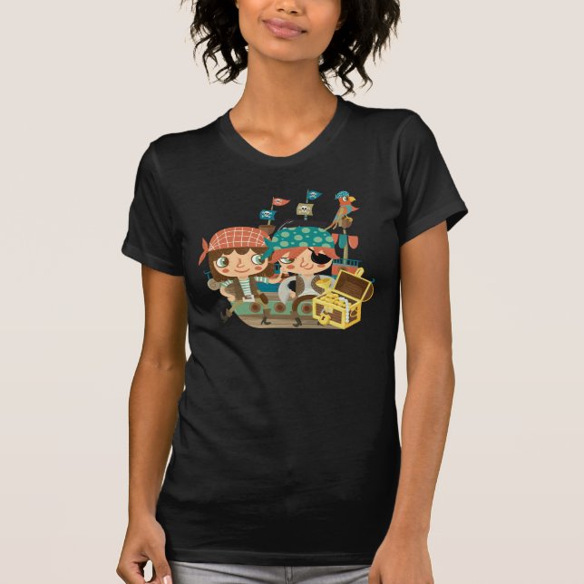 Pirater med skatten tee (Framsida)