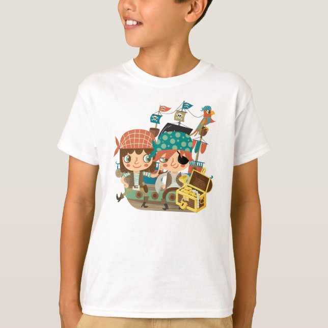 Pirater med skatten tee shirt (Framsida)
