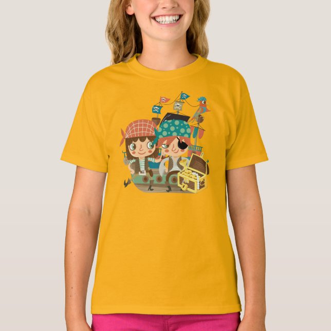 Pirater med skatten tee shirt (Framsida)