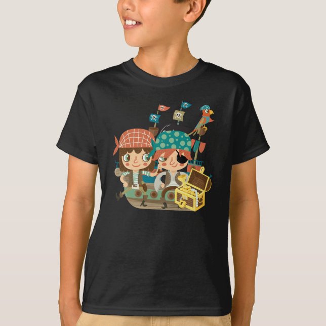 Pirater med skatten tee shirt (Framsida)