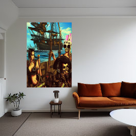 Pirater på havet | AI Art Poster