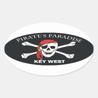 Pirater Paradise Ovalt Klistermärke