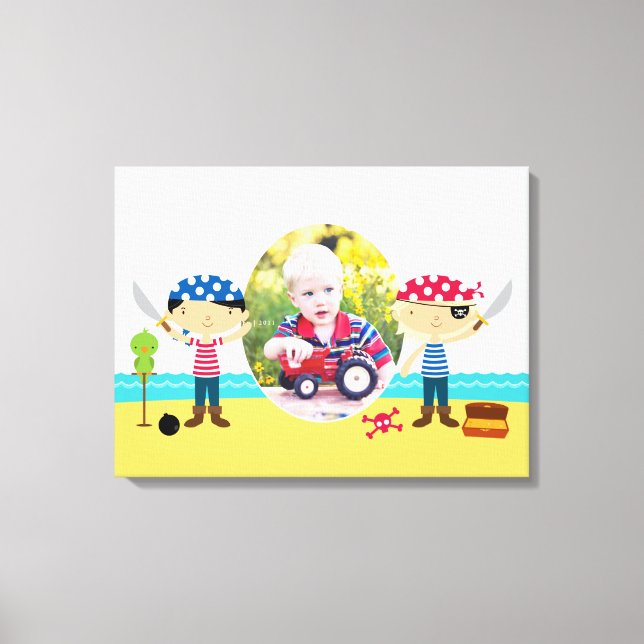 Pirater Photo Cute Boy [24x18 tum] Kanvastryck (Framsida)