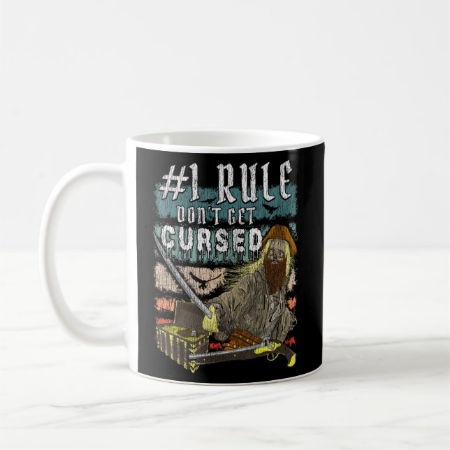 Pirater Pirat Skullskägda skäglan Blev inte förbas Kaffemugg (Vänster)