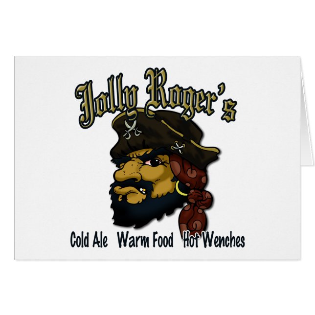 Pirater RULE! Hälsningskort (Framsidan Horizontal)