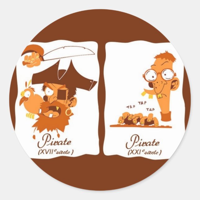 Pirater Runt Klistermärke (Framsida)