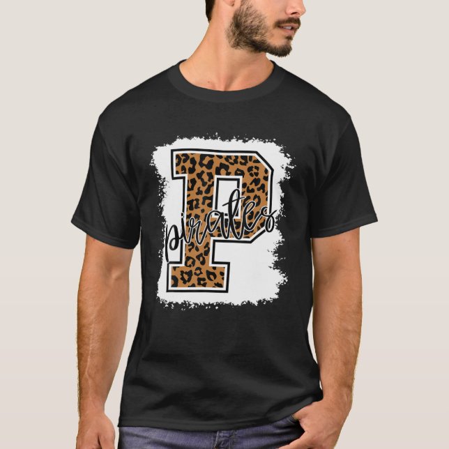 Pirater School Sportfantast Team Spirit Mascot Gif T Shirt (Framsida)