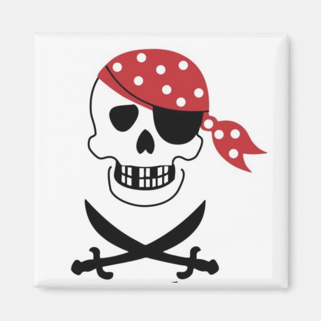 Pirater Skull-magnet Magnet (Framsidan)