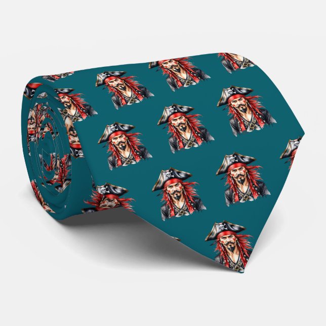 Pirater Sports Mascot Necktie Slips (Rullad)