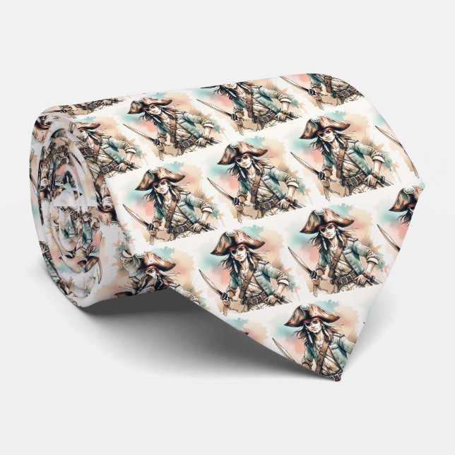 Pirater Sports Mascot Necktie Slips (Rullad)