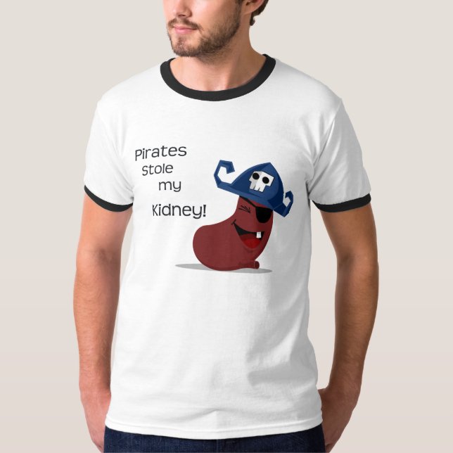 Pirater stal min njure! tee shirt (Framsida)