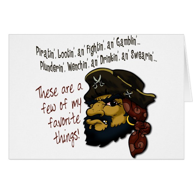 Pirater Sten! Hälsningskort (Framsidan Horizontal)