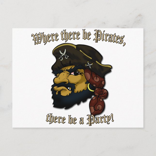 Pirater Sten! Vykort (Framsida)