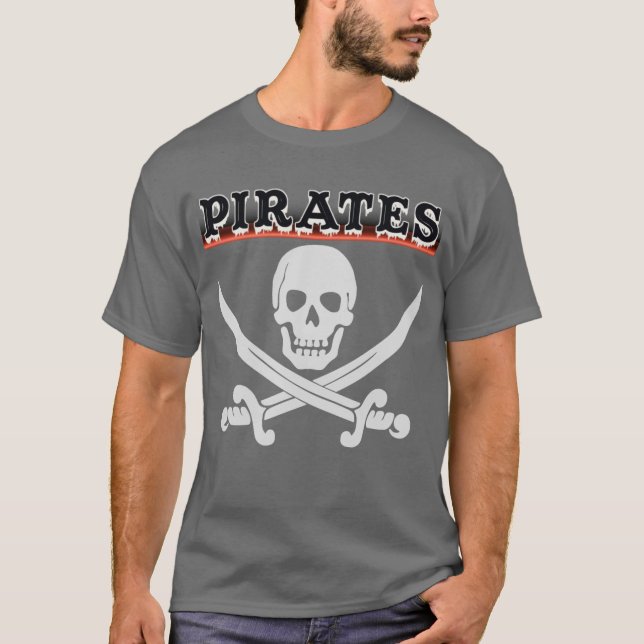 Pirater T-tröjor T-shirt (Framsida)