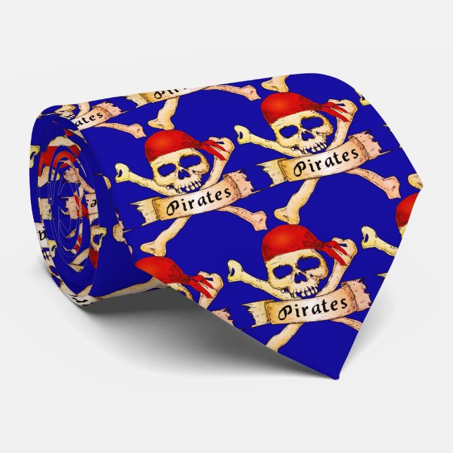 Pirater Team Mascot Football Baseball Sports Tie Slips (Rullad)