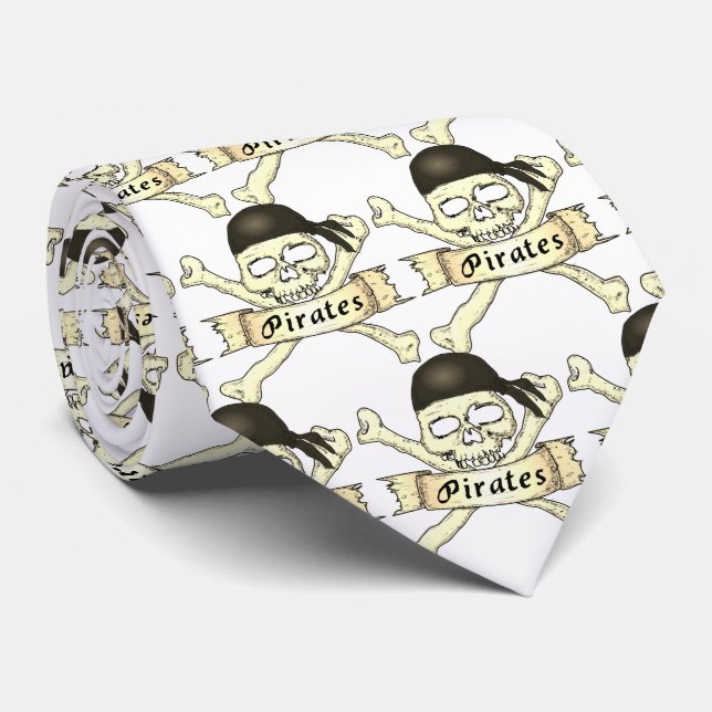Pirater Team Mascot Football Baseball Sports Tie Slips (Rullad)