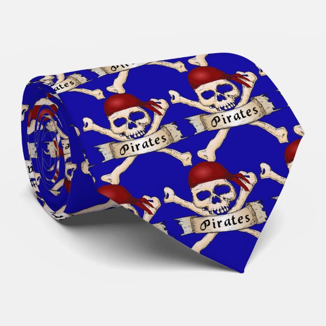 Pirater Team Mascot Football Baseball Sports Tie Slips (Rullad)