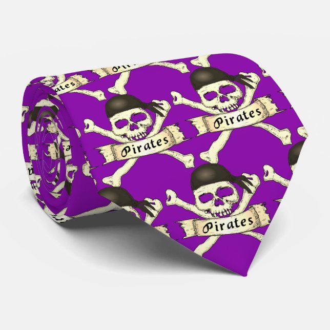 Pirater Team Mascot Football Baseball Sports Tie Slips (Rullad)