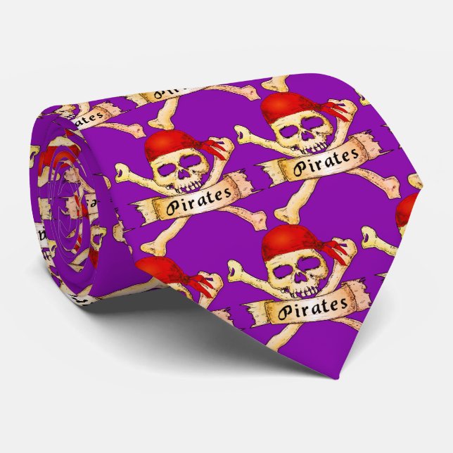 Pirater Team Mascot Football Baseball Sports Tie Slips (Rullad)