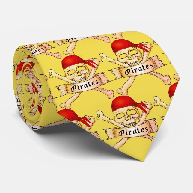 Pirater Team Mascot Football Baseball Sports Tie Slips (Rullad)