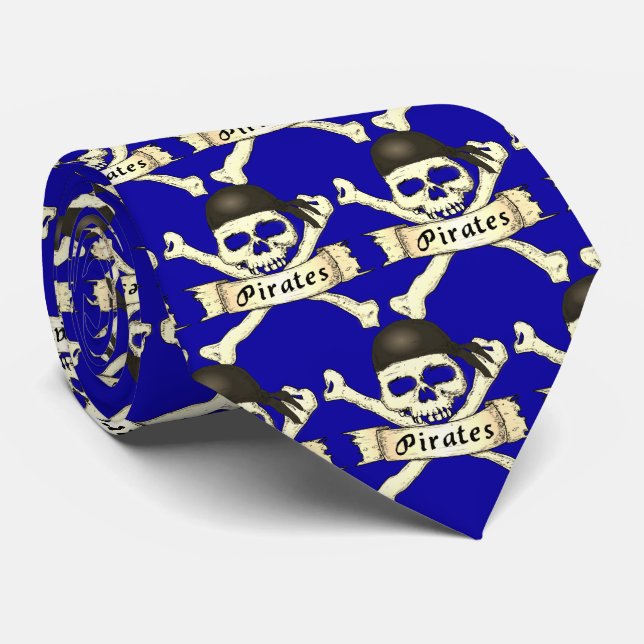 Pirater Team Mascot Football Baseball Sports Tie Slips (Rullad)