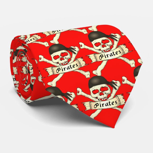Pirater Team Mascot Football Baseball Sports Tie Slips (Rullad)