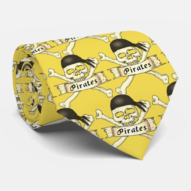 Pirater Team Mascot Football Baseball Sports Tie Slips (Rullad)