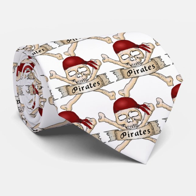 Pirater Team Mascot Football Baseball Sports Tie Slips (Rullad)