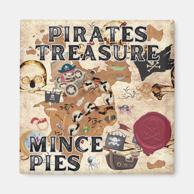 Pirater Treasure - Mince Paj Magnet (Framsidan)
