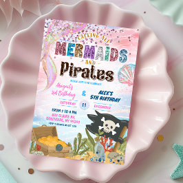 Pirates and Mermaids Joint Birthday invitation Inbjudningar