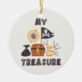 Pirate's Treasure Chest Julgransprydnad Keramik