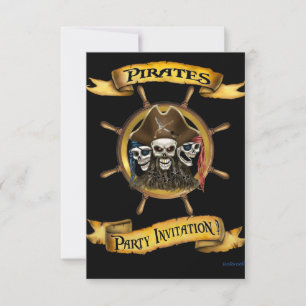 Piratfest Invitation Inbjudningar