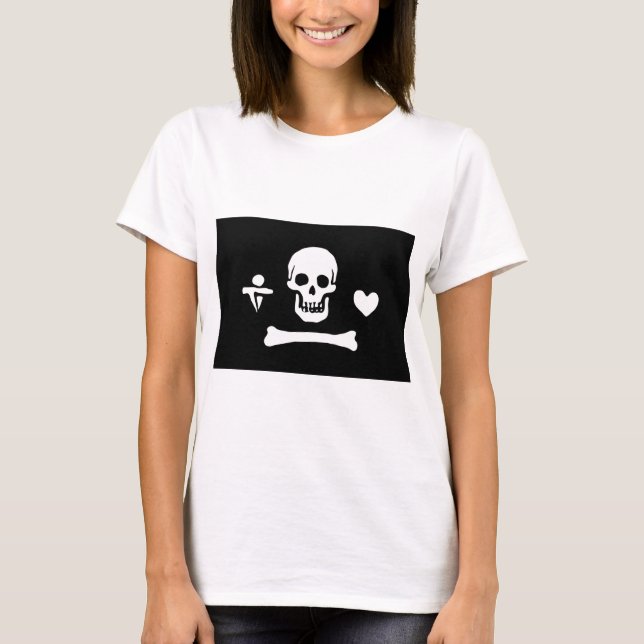 Piratflagga av den Stede hättan T-shirt (Framsida)