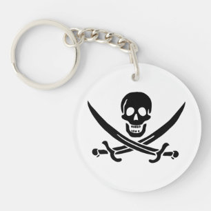 Piratflagga Dödskalle Korsade Svärd