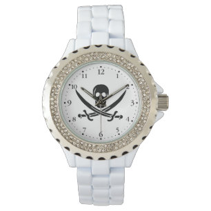Piratflagga Dödskalle Korsade Svärd Armbandsur