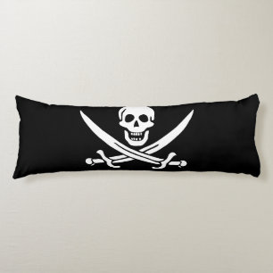 Piratflagga Dödskalle Korsade Svärd Kroppskudde