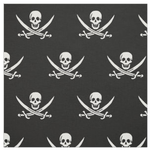 Piratflagga Dödskalle Korsade Svärd Tyg