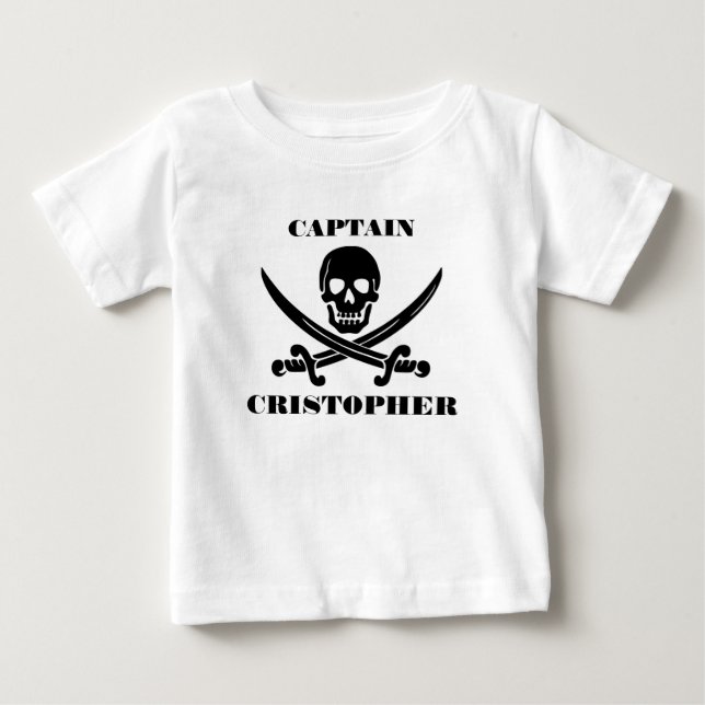Piratflagga dödskalle tee (Framsida)