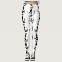 Piratflaggaskalle och Crossbones Jolly Roger Leggings