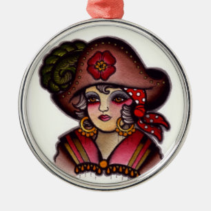 Piratflicka Julgransprydnad Metall