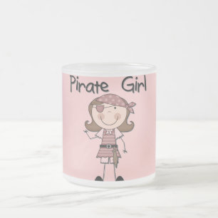 PiratflickaTshirts och gåvor Frostad Glasmugg