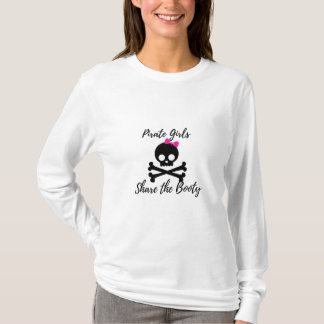 Piratflickor delar bootyn Gasparilla långa Sleev T Shirt