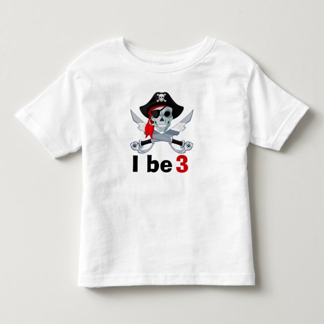 Piratfödelsedag T Shirt (Framsida)