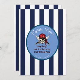Piratfödelsedagsfest för pojke inbjudningar