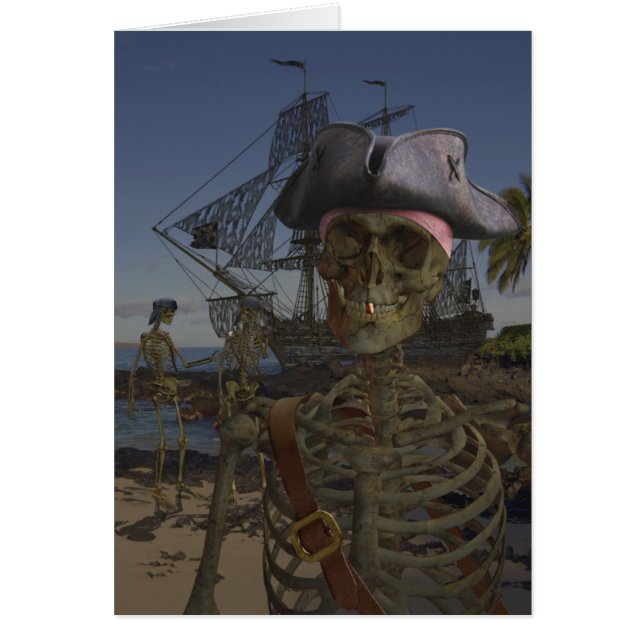 Piratförbannelse Hälsningskort (Framsidan)