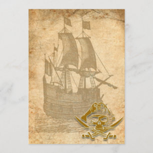 Piratfrakt- och skalleinbjudan inbjudningar