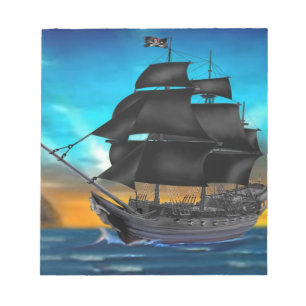 PIRATFRAKT PÅ SOLNEDGÅNGEN ANTECKNINGSBLOCK