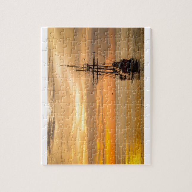 Piratfrakt på solnedgången pussel (Vertikal)